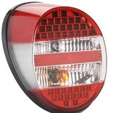 LED achterlichtunit rood-helder-rood 12V (per stuk)