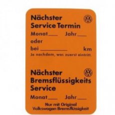 786 Volkswagen service sticker