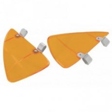 Tochtruit winddeflector amber (oranje) transparant (per paar)