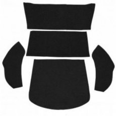 594 Kit moquette/tapis de fond de coffre arrière noir, 5 pièces
