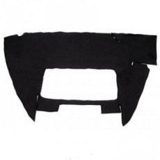 582 Geribbeld bouclé koffer tapijt uit één stuk zwart