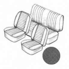 3148 Kit de garniture de siège noir en vinyle gaufré/square sans appuie-tête