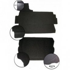 Koffer tapijt inclusief karton 2 delig (zwart)